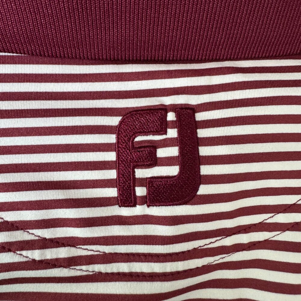 Footjoy FJ Striped Golf Polo Shirt Men's Size Medium - Picture 6 of 7